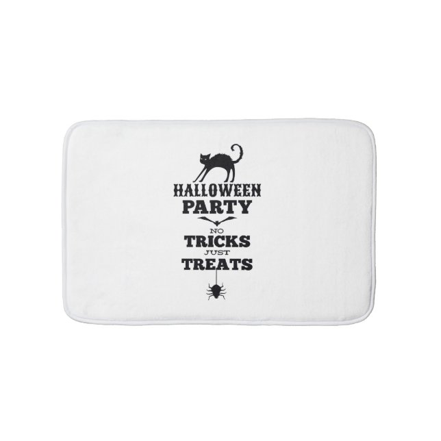 Halloween party no treats just tricks funny shirt bath mat (Front)