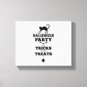 Halloween party no treats just tricks funny shirt canvas print