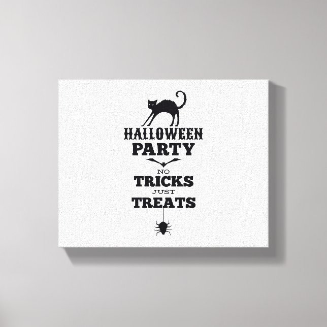 Halloween party no treats just tricks funny shirt canvas print (Front)