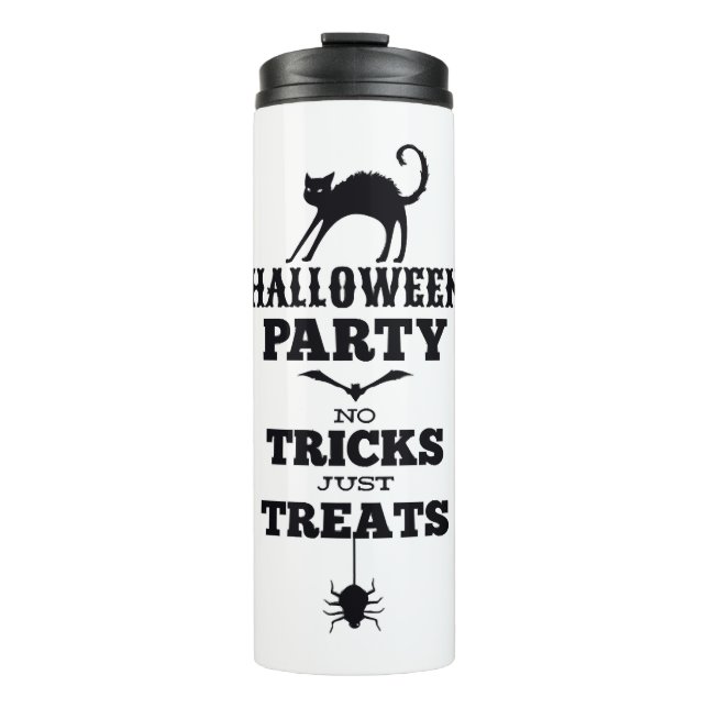 Halloween party no treats just tricks funny shirt thermal tumbler (Front)