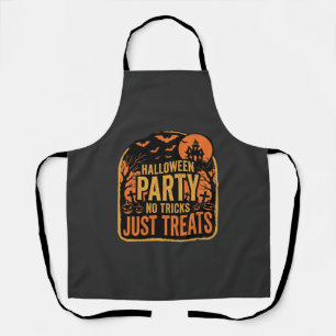 Halloween Party No Tricks Just Treats Design_1 Apron