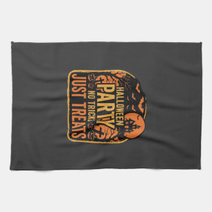 Halloween Party No Tricks Just Treats Design_1 Kitchen Towel