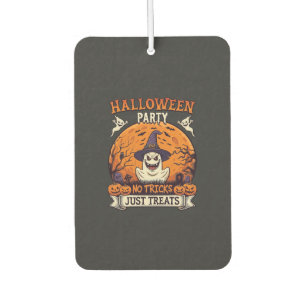 Halloween Party No Tricks Just Treats Ghost Moon P Air Freshener