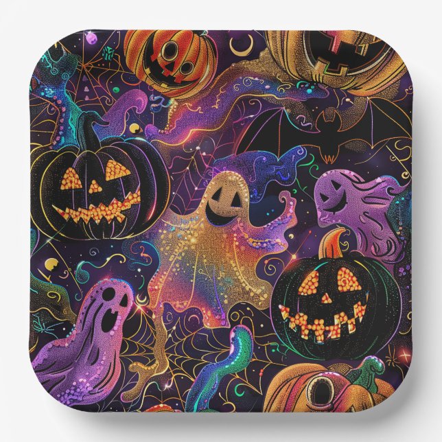 Halloween Party Paper Plate (Front)