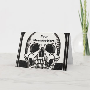 Halloween Party Personalized Skeleton Birthday Card