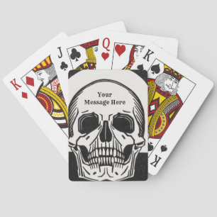 Halloween Party Personalized Skeleton Birthday Playing Cards