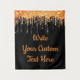 Halloween Party Photo Booth Backdrop Orange Black Tapestry