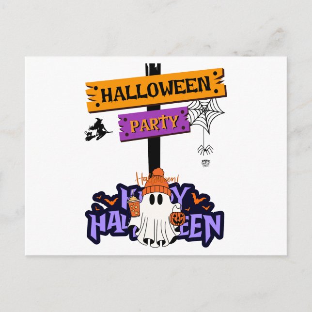 Halloween Party Postcard (Front)
