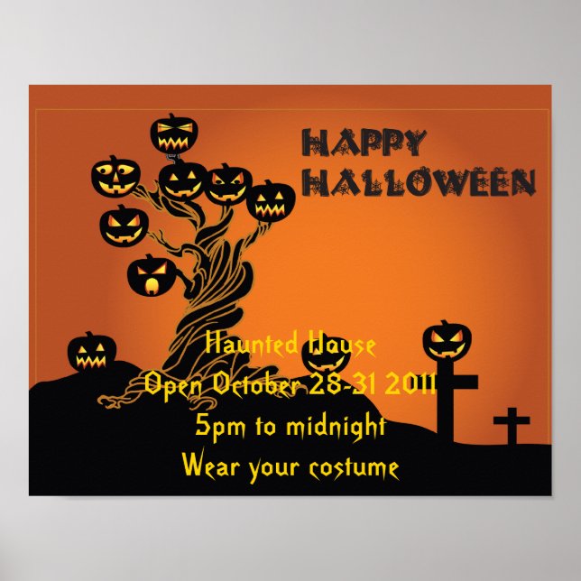 Halloween Party Poster (Front)
