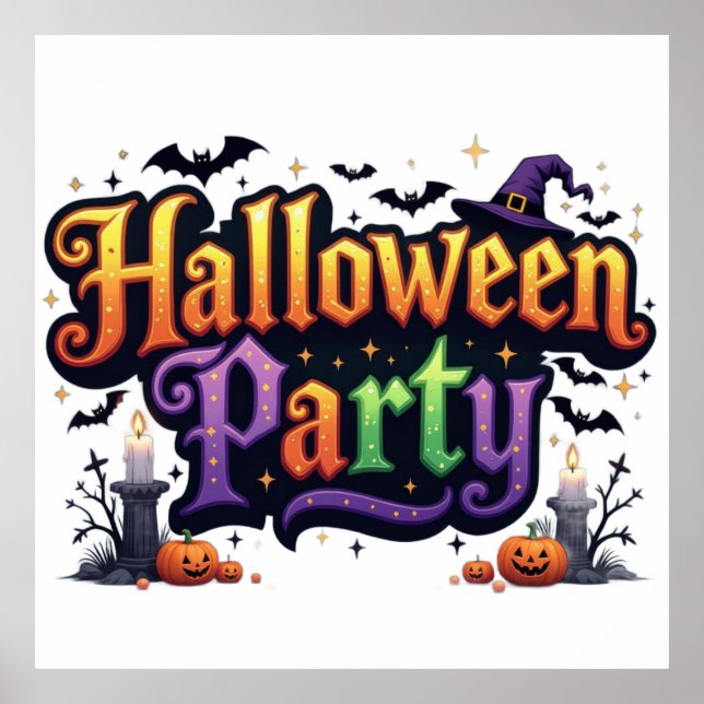 Halloween Party Poster (Front)