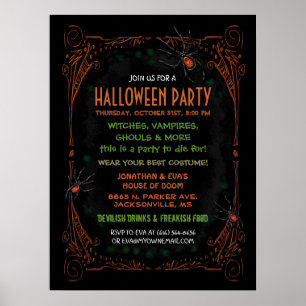 Halloween Party Poster 18 x 24