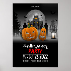 Halloween Party Poster Invitation 