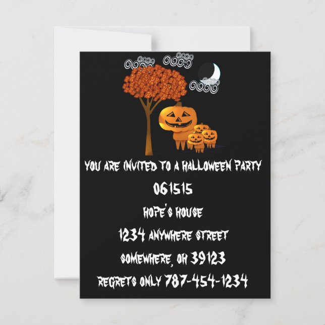 Halloween Party Pumpkin Heads Invitation (Front)