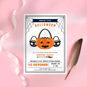 Halloween Party Pumpkin Invitation