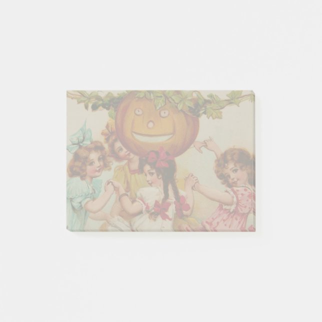 Halloween Party Pumpkin vintage Post-it Notes (Front)
