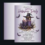Halloween Party Purple Candles Bats Spooky Scary  Invitation<br><div class="desc">Halloween Party Purple Candles Bats Spooky Scary Invitation. Unique,  beautiful,  stylish design. Easy to be personalized. Font style,  size and colours can be changed. Matching items are available.</div>