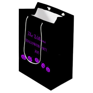 Halloween Party Purple Pumpkins Gift Bag