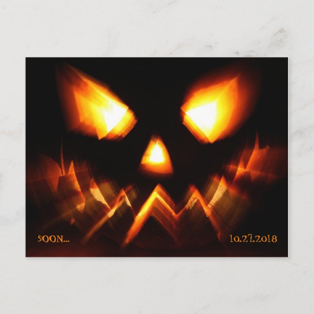 Halloween Party Reminder Postcard (Front)