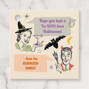 Halloween Party Retro Humour Faboolous Personalize Favour Tags