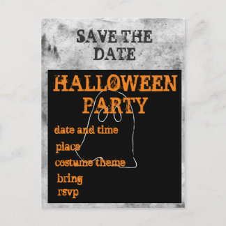 Halloween Party Save the Date Announcement Postcard