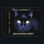 Halloween Party Scary Black Cat Horror Night Invitation<br><div class="desc">Halloween Party Scary Black Cat Horror Night Invitation. Unique,  beautiful,  stylish design. Easy to be personalized. Font style,  size and colours can be changed. Matching items are available.</div>