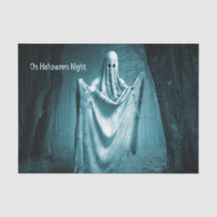 Halloween Party Scary Ghost Dark Blue Night Black Tissue Paper