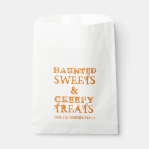 Halloween Party School Cute Creepy Orange Treat Favour Bag