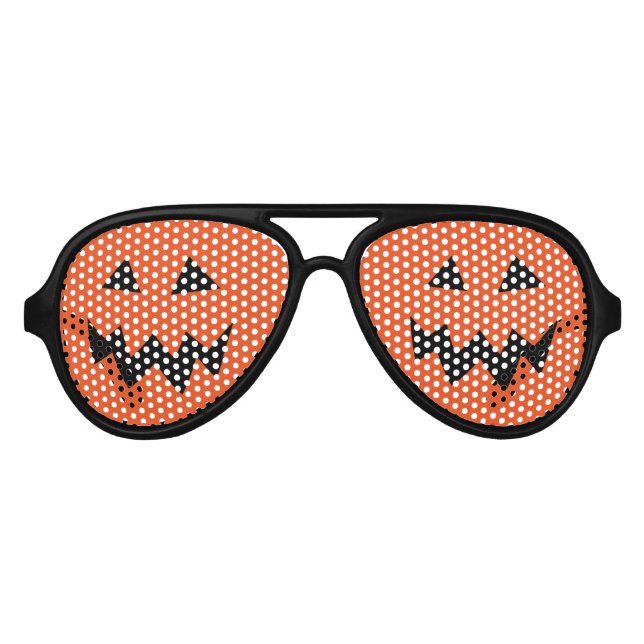 Halloween party shades with pumpkin head carving (Front)