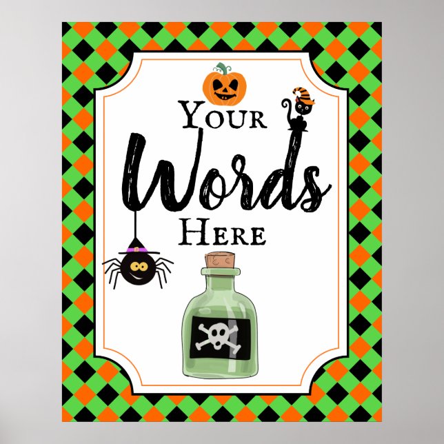 halloween party sign create your own (Front)