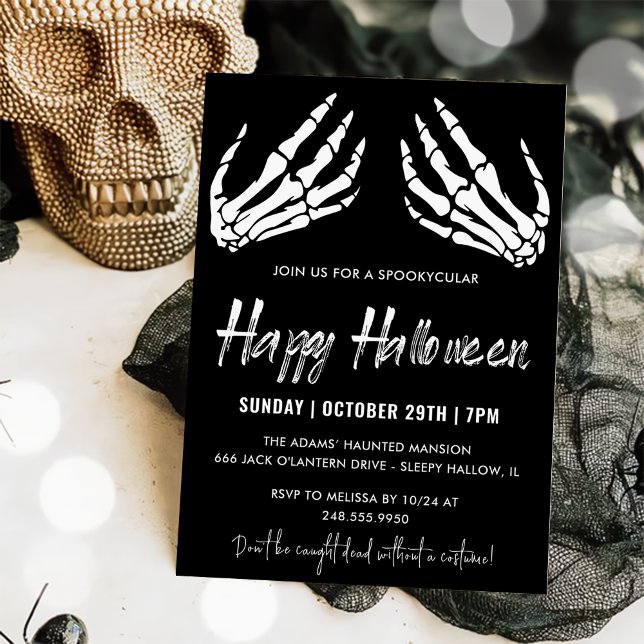 Halloween Party Skeleton Halloween Party  Invitation (Creator Uploaded)
