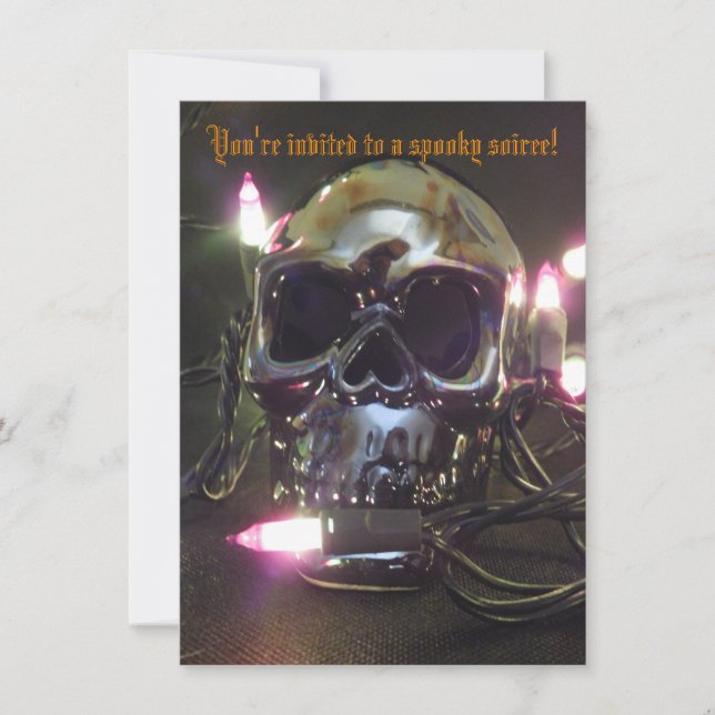 Halloween Party Skull  Invitation (Front)