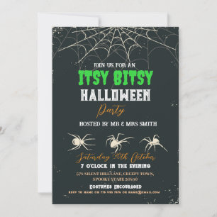 Halloween Party Spider Horror Scary Invitation