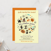 Halloween Party Spooktacular Icons Trick Treat