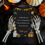 Halloween Party Spooky Birthday Thank You Card<br><div class="desc">Show your gratitude in spooky style with our Halloween Party Spooky Birthday Thank You Card. Featuring eerie designs and bold Halloween-themed graphics, this card is the perfect way to thank your guests after a fun-filled Halloween birthday party. Ideal for all ages, it adds a unique and festive touch to your...</div>
