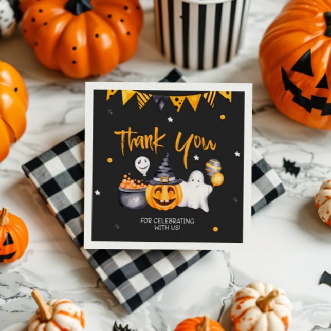 Halloween Party Spooky Celebration Birthday Napkin (Creator Uploaded)