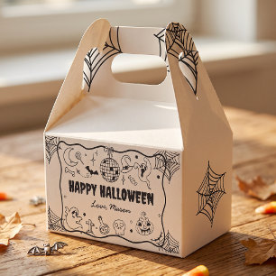 Halloween Party Spooky Spooktacular Groovy Retro Favor Box