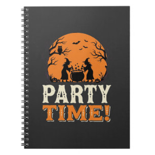 Halloween Party Time Witch Cauldron Design_1 Notebook
