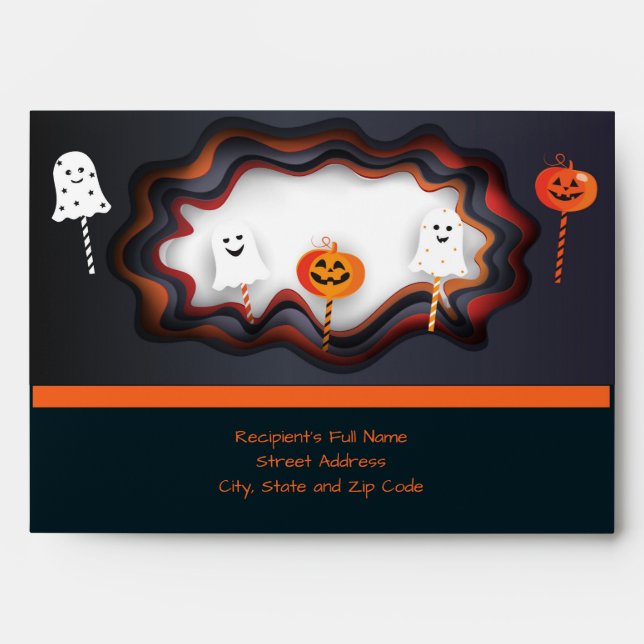 Halloween Party "Treat or Trick" Fun Cast Envelope (Front)