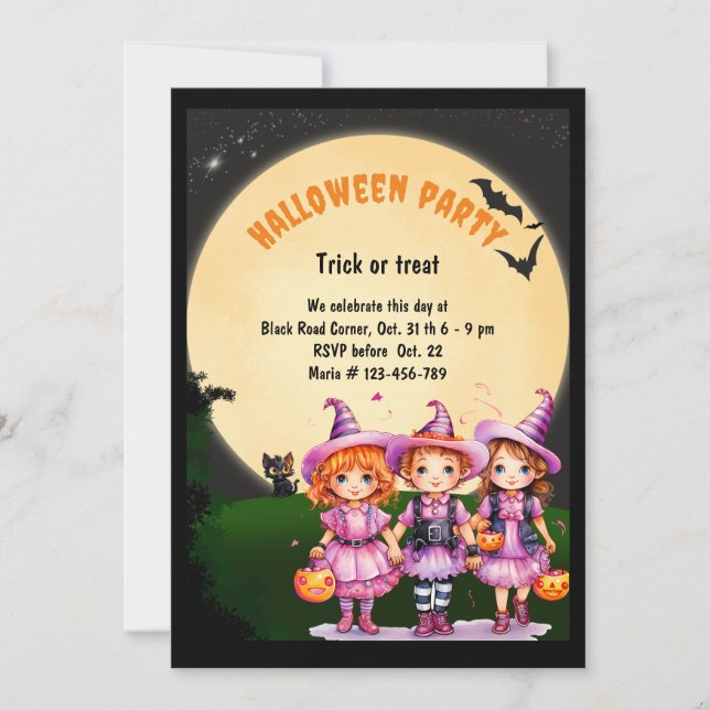 Halloween party Trick or treat Invitation (Front)