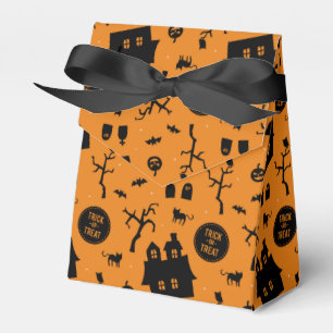 Halloween Party Trick or Treat Pattern Favor Box