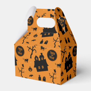 Halloween Party Trick or Treat Pattern Favor Box