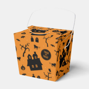 Halloween Party Trick or Treat Pattern Favor Box