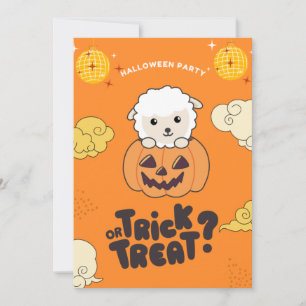 Halloween Party Trick Or Treat Sheep Pumkin Holida Holiday Card