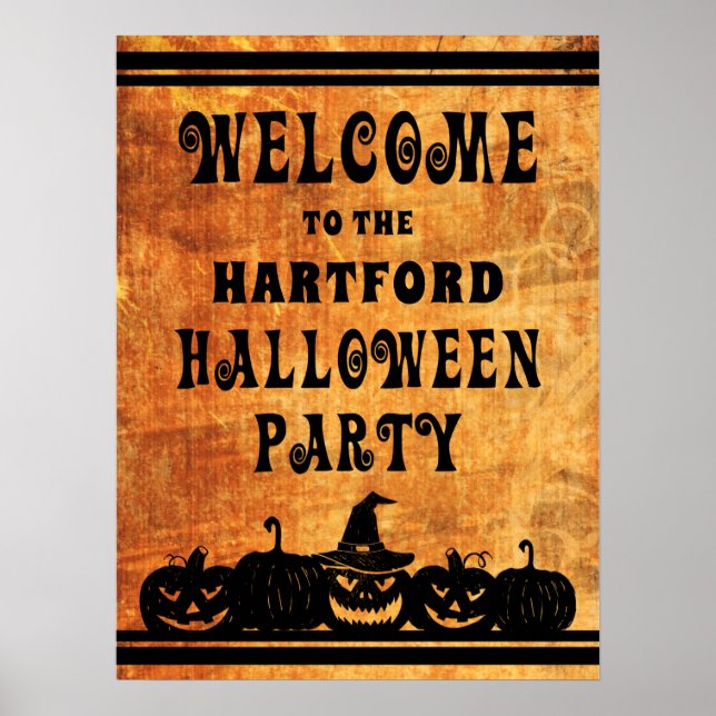 Halloween Party Welcome Personalized Poster (Front)