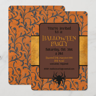 Halloween Party Whimsical Pattern  Invitation