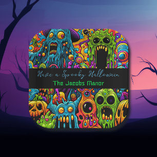 Halloween Party   Zombie and Monsters Personalized Paper Plate