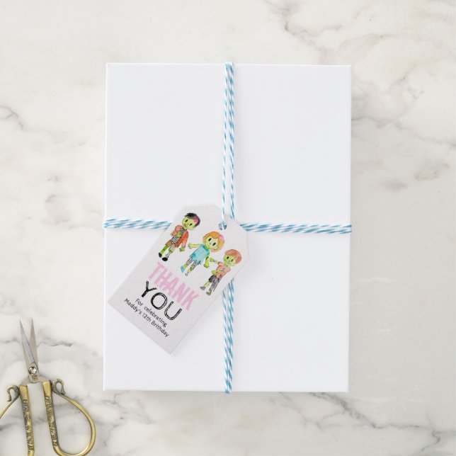 Halloween party zombie favour tags (With Twine)
