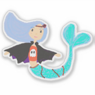 Halloween Pastel Mermaid Vampire