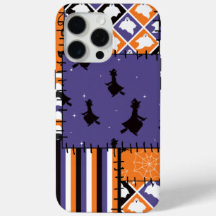 Halloween Patchwork Witches Cats iPhone 15 Pro Max Case