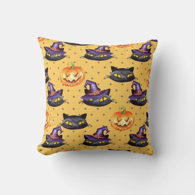 Halloween pattern 1 throw pillow (Front)
